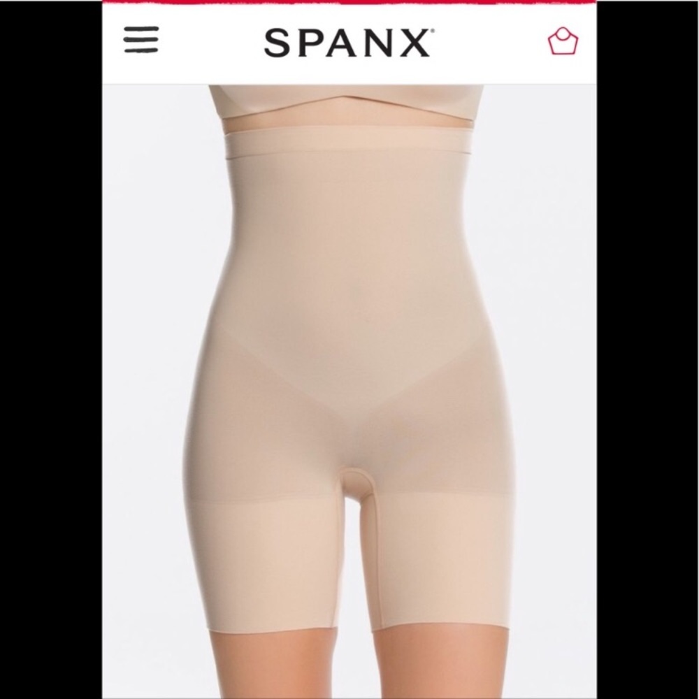 NIB SPANX Higher Power High Waisted Short Nude L - Picture 2 of 8